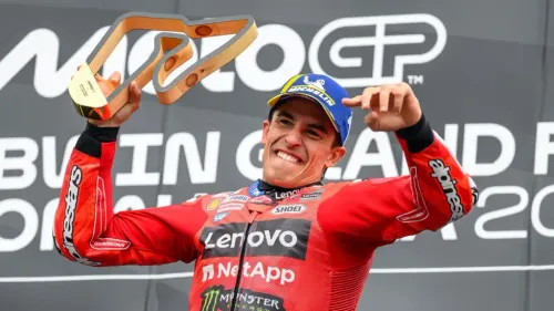 marquez on podium in Styria